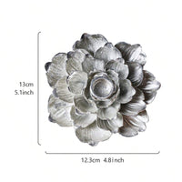 Silver Lotus Candle Holder Vintage Resin Flower Candle Holder for Tabletop