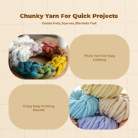 DIY Chunky Yarn, Hand Knitting, Quick Thick Blanket