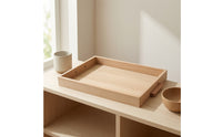 Beech Wood Tray Solid Wooden Tray Activity Tray Sorting Tray with Smooth Surface Easy to Carry and Lightweight Suitable for Children Play Classroom