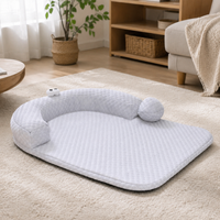 Viscoelastic Foam Dog Bed, Washable Orthopedic Pet Bed for Small & Large Dogs, All Seasons High Breathability Foam Dog Bed
