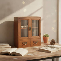 Desktop Cabinet Distressed Desk Organizer Compact for Vanity