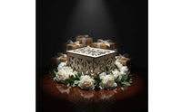 Rustic Wedding Card Box Vintage Design Wooden Card Box Reception Gift Holder Sturdy and Long-Lasting Party Decoration Hinged Lid
