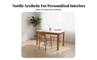 Modern Minimalist Design Rectangular Dining Table Nordic design A-Frame Slab Top Table Japanese Aesthetic Household Furniture scuff Resistant for Families, Homeowners, Entertainers, Apartment, Living Room, Family Meals, Dinner Parties
