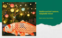 Koi Fish Lantern Outdoor Waterproof Decorative String Lights