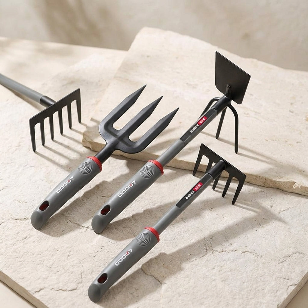 Gardening Hand Trowel and Cultivator Set for Planting, Digging, and Loosening Soil