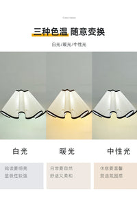 落地灯北欧复古百褶客厅沙发装饰氛围灯极简护眼卧室床头灯具 落地灯-常规三色光