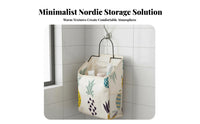 Easy to Hang Textile Utility Pocket Space-Saving Solution Wall Pouch Wide Opening Household Storage Lightweight for Office Workers, Homeowners, Dorm Room, Bathroom, Bedroom, Behind the Door