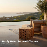 cumulusShaped End Table Weather Resistant Exteriordoor Furnishing Modern Design Space Saving for Guesthouse Owners, Garden