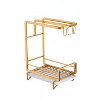 Kitchen Sink Organizer Rack Draining Design Sponge Holder with Dishcloth Rack