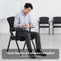Folding Chair with Writing Tablet Foldable Design Institutional Seating
