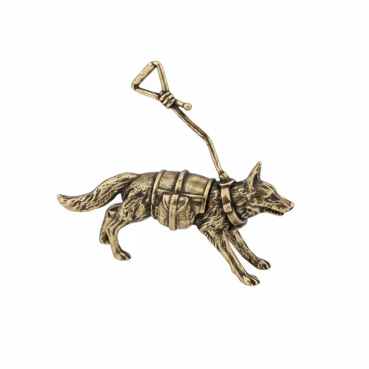 Brass German Herder Figurine Handcrafted Detail German Herder Table Ornament Vintage Style House Decoration for Shelf