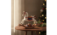 Horse Figurine with Rocking Base Tabletop Rocking Horse Figurine Cute Decoration for Mantel
