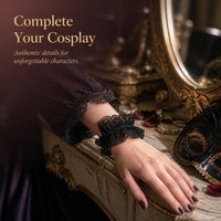 Lolita Lace Cuffs Sweet Arm Sleeves Wristbands for Women