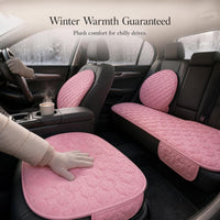 Winter Plush Car Seat Cushion Set - Backless, Non-Slip, Warm, Three-Piece or Rear Seat Options
