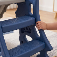 4 in 1 Toddler Slide for Kids, Foldable Indoor Outdoor Plastic Slide