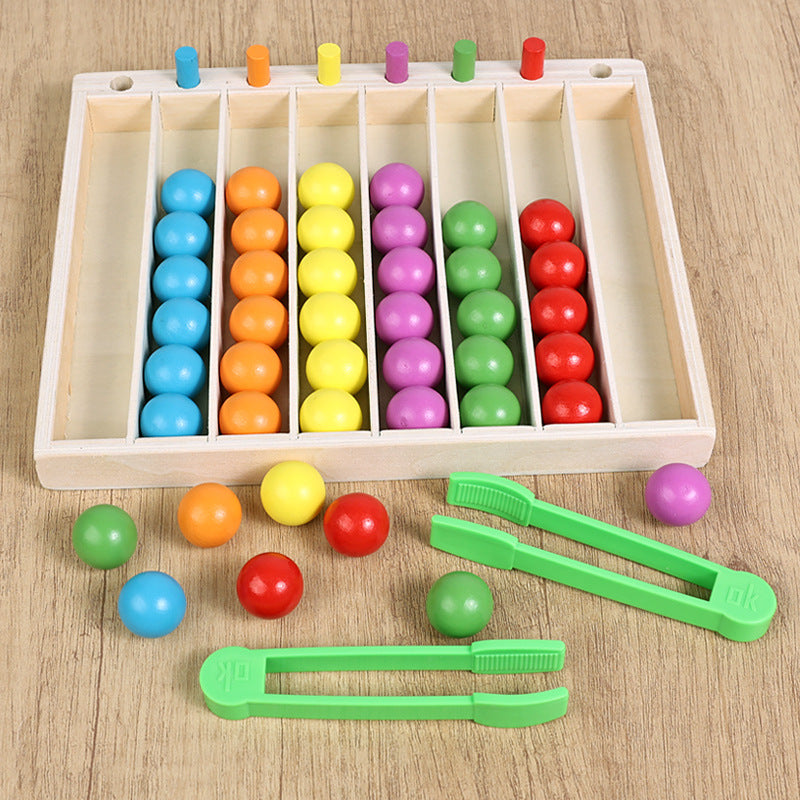 Wooden Color Sorting Toy for Kids Ages 4-6
