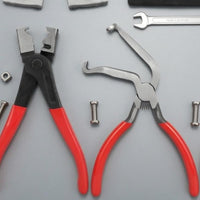 4 Pieces Zippered Case Automotive Specialty Pliers Set Plastic-Coated Handles 4 Piece Plier Kit Non-Slip Handle Plier Set for Mechanics, Car Repair, Garage