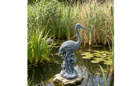 Crane Fishing Ornament Landscape Decoration Crane Statue Waterproof Animal Sculpture for Pond