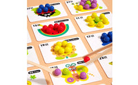 Child-Centered Color Sorting Game Concentration Training Bead Clipping Toy Set Multiple Ways to Play Wooden Bead Sorting Box for Youngsters, Kids