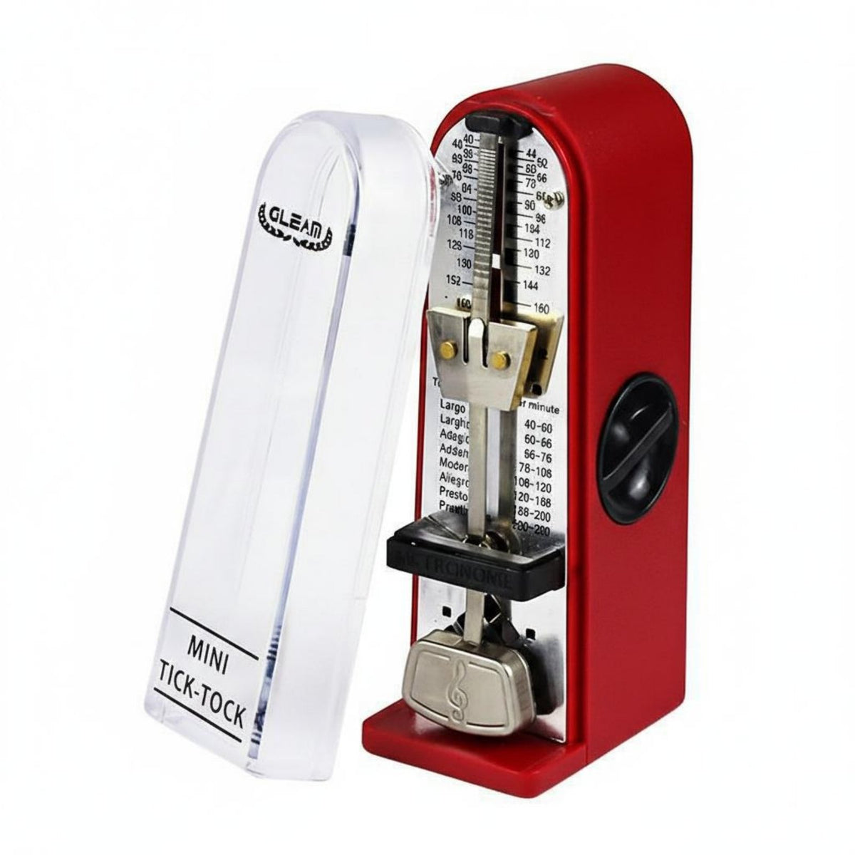 Portable Mechanical Metronome No Batteries Mini Metronome Clear Scale Tempo Keeper 40-208 Bpm for Students, Beginners, Guitar Practice