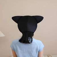 Cat Head Hat Cute Soft Fabric Hood with Ears Soft for Photo Shoots
