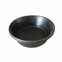 Rubber Pet Bowl Smooth Inner Surface Black Pet Bowl Flared Rim Feeding Dish