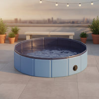 Collapsible Foldable Swimming Pool Rigid-Sided Folding Pool Portable Easy Setup for Children, Toddlers, Families, Backyard, Garden, Patio
