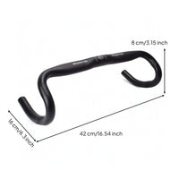 Aluminum Alloy Road Cycle Drop Bar Aerodynamic Road Bike Handlebar Lightweight Drop Handlebar Long-Lasting for Fixed-Gear Bikes