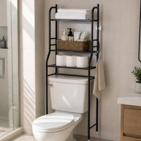 Multi-layer Bathroom Toilet Storage Rack Over-the-Toilet Shelf No-Drill Organizer for Basins and Laundry