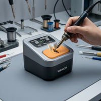 Desktop Soldering Iron Tip Cleaner Electric Soldering Tip Cleaner Compact Efficient for Electronics Technicians, Hobbyists