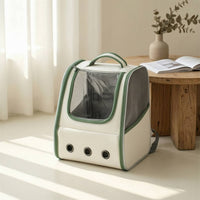 Pet Carrier with Mesh Window Structured Dog Backpack Comfortable Cat Backpack for 	 Pets Care Visits Visits