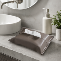 Leather Tissue Case, Waterproof, Tissue Cover, Fits Full Box, 24x17x2cm, Stylish, Living Room, Bedroom