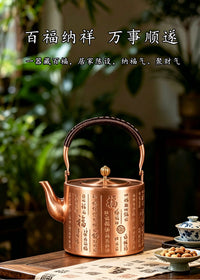 Wholesale Copper Kettle for Boiling Water, Home Large Capacity Handmade Pure Purple Copper Tea Pot