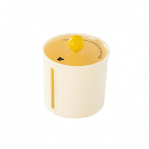 Cylindrical Tissue Box Cream-Colored Home Decor Ceramic Handle