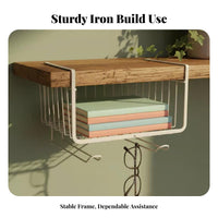 Over-the-Shelf Wire Basket Minimalist Design Desk Organizer adaptable for Closet