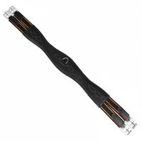 Contoured Girth Decorative Stitching Padded Horse Girth Metal Buckles