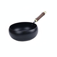 Handmade Iron Wok Hand Hammered Traditional Chinese Wok Nonstick Even Heat Distribution for Home Cooks