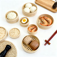 Bamboo Steamer Basket Set for Dim Sum and Dumplings