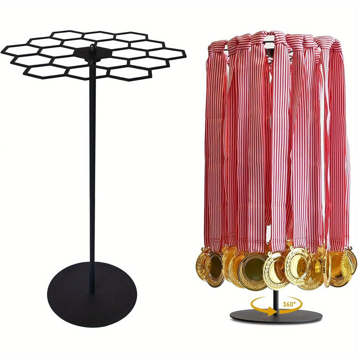 Rotatable Medal Display Rack for Desk