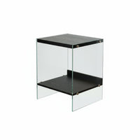 Floating Glass Top Nightstand modernist Influence Bedroom Furniture for Homeowners