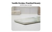 Multifunctional Marble Pattern Ceramic Tray Multi-Purpose Bathroom Countertop Tray Easy to Clean Marble Print Organizer Plate Elegant Design for Decor Enthusiasts, Gift Givers, Dressing Table, Dresser, Kitchen, Entryway