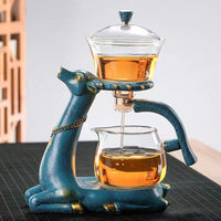 功夫茶具全自动玻璃创意冲茶器家用批发简约懒人泡茶器煮茶壶套装