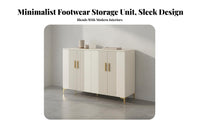 Shoe Storage Cabinet Large Capacity Multi-Layer Footwear Storage Unit Adjustable Shelves Entryway Furniture for Families, Adults, Hallway, Bedroom