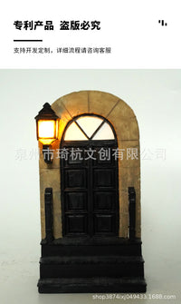 European Style Door Bookend Vintage Creative Home Decor Resin Craft