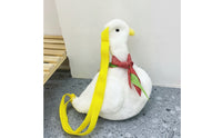 Soft Shoulder Bag with Scarf Novelty Duck Shoulder Bag Adorable for Girls