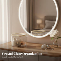 Cylindrical Vial Canister Transparent Design Household Storage for Makeup Users