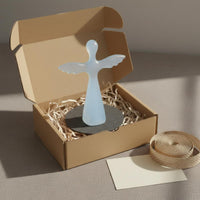 Transparent Angel Cross Gift Handheld Prayer Cross Peaceful Design Spiritual Decor for Display