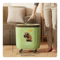 Standing Trash Can with Legs Easy to Clean High-Foot Kitchen Waste Basket Reliable Liner Holder Wastebasket for Kids