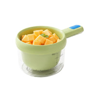 Transparent Double-Layer Fruit Drainer Quick Drainage Measuring Drain Cup Efficient Cleaning Handled Fruit Strainer Portable