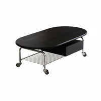 double-level Oval Cart Movable with casters Center Table midcenturyvintage Modern aesthetic